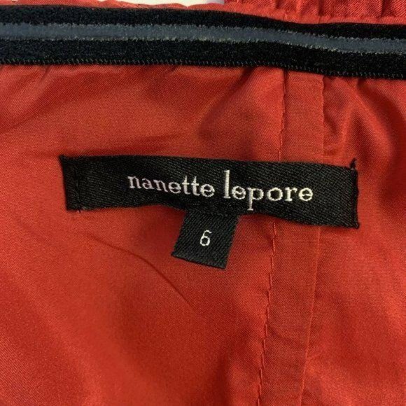 Nanette Lepore Red Satin One Shoulder Ruched Dress - Picture 11 of 12